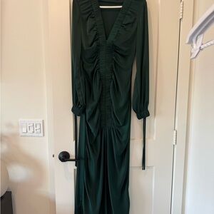 NastyGal Green Long Sleeve Dress